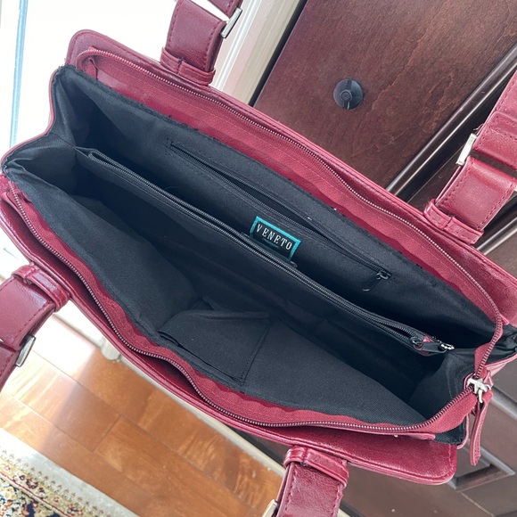 ITALIAN RED LEATHER BAG - Picture 3 of 3